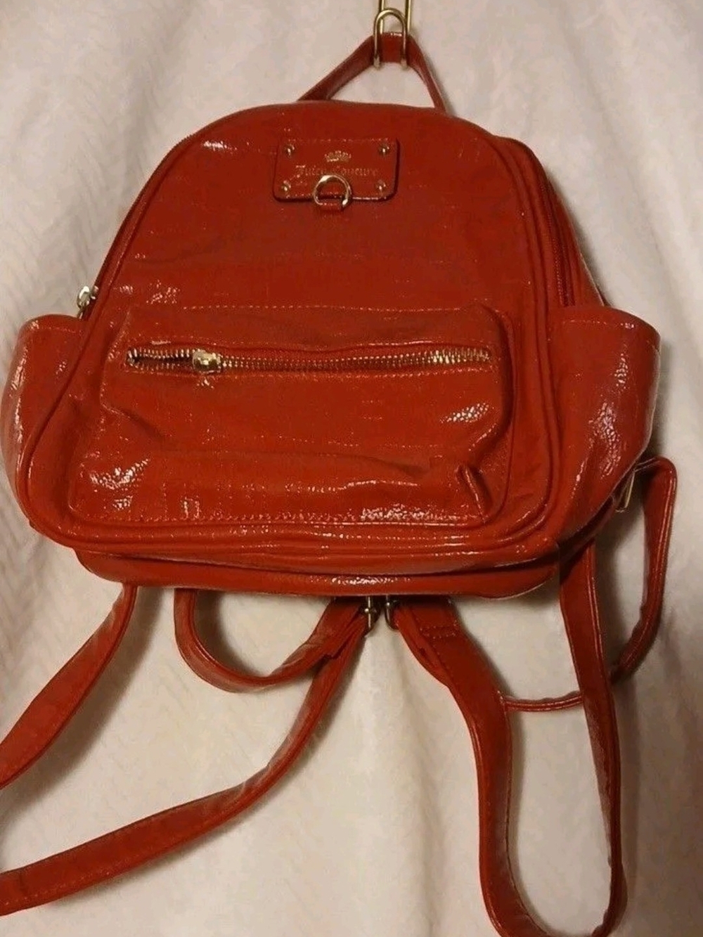 Juicy Couture Signature Ever After Backpack Bag in red